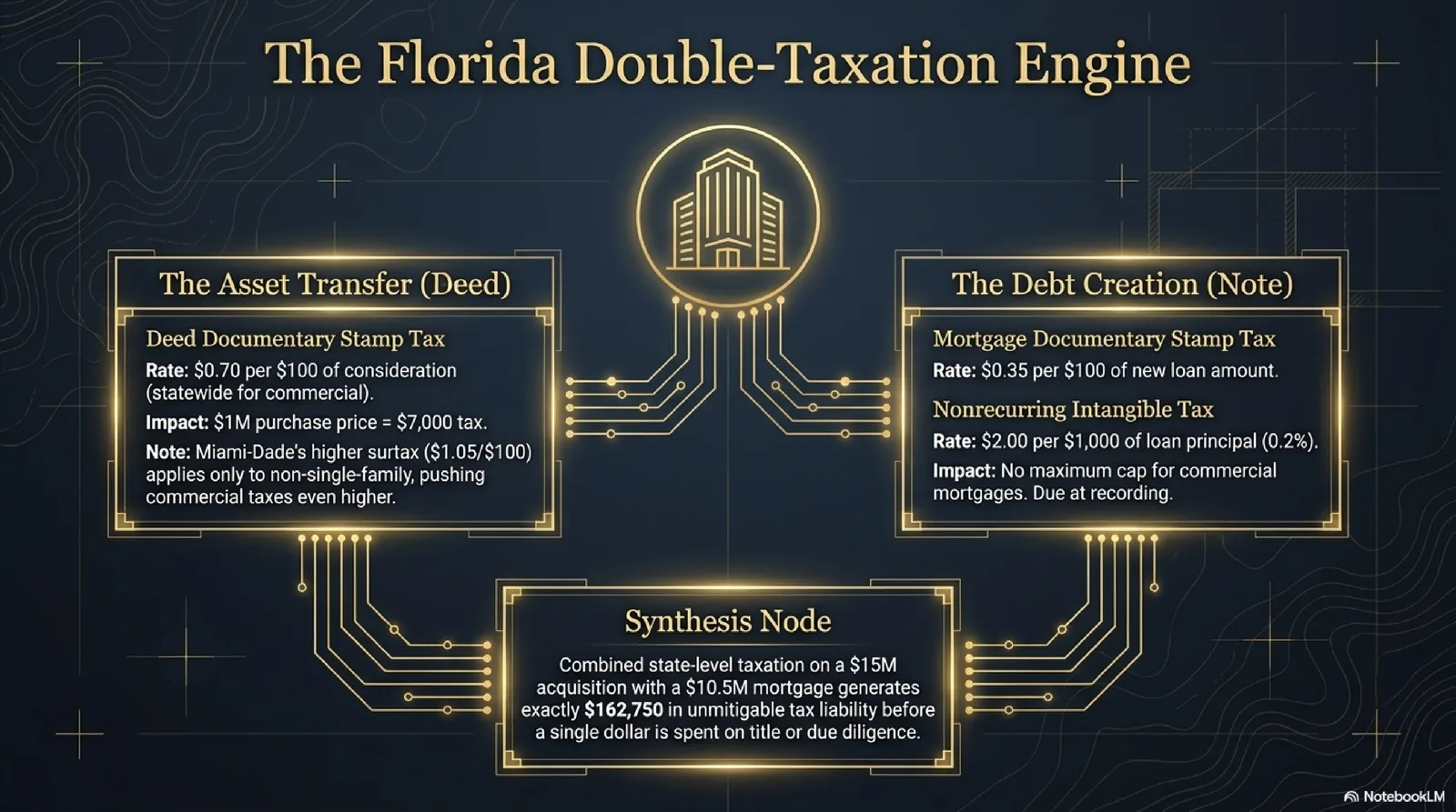 Florida Commercial Underwriting Blueprint slide 4 — nonrecurring intangible tax on Florida commercial mortgages.